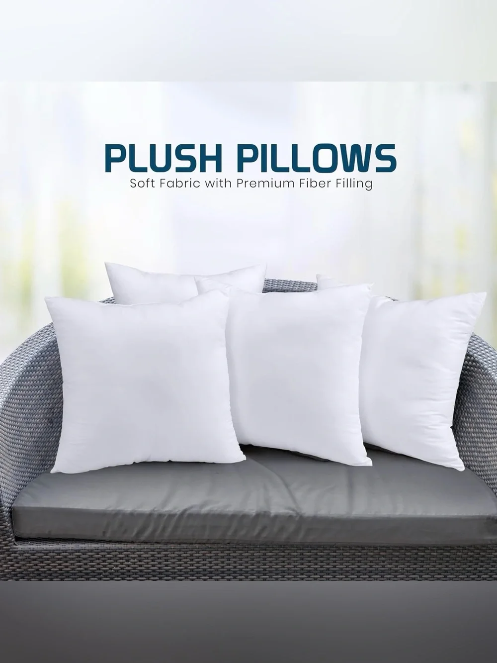 NWT Utopia Bedding Throw Pillows, Decorative 14x14 Pillow Inserts, Set of 4